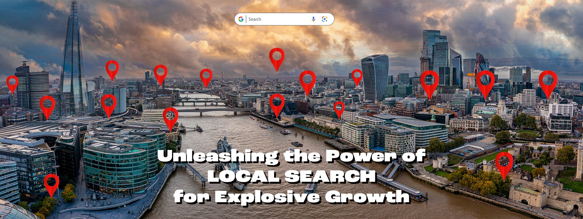 Header image for a blog post on how to unleash the power of local search for explosive growth